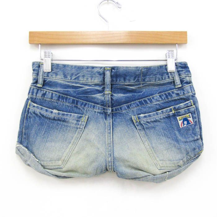 HYSTERIC GLAMOUR デニムショートパンツ スタッズ サイズXXS ブルー